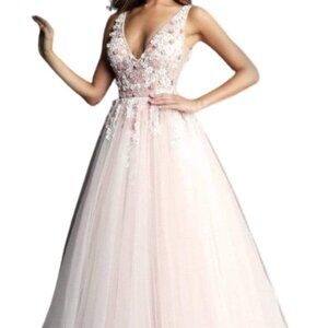 NWT Jovani 61109BSC Chiffon Prom Dress Pink Size 20